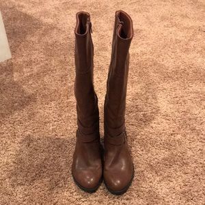 Brown tall boots